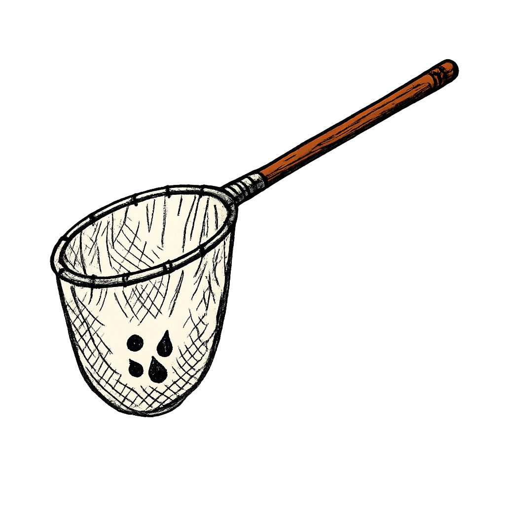 A butterfly net catching product events on the fly